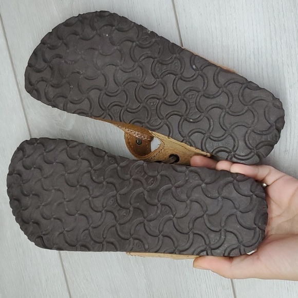 Birkenstock Papillio Womens T strap Leather Sandals Flats shoes sz 37/6 - Picture 11 of 11